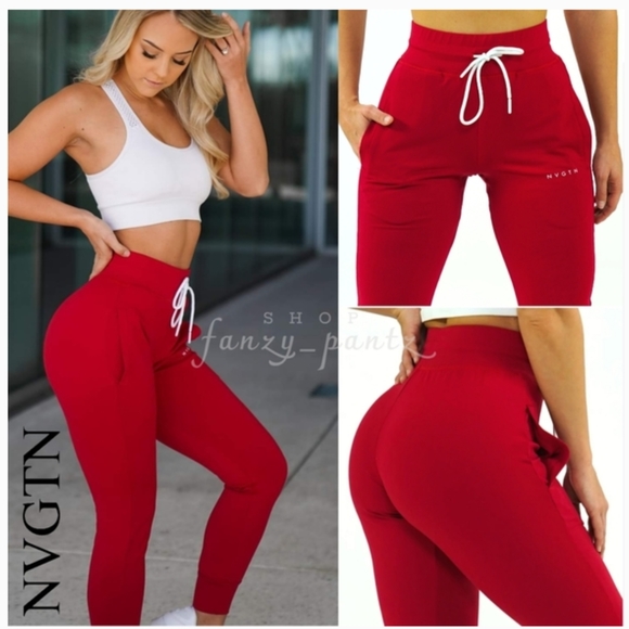 NVGTN rubby red joggers size XL - Picture 1 of 3